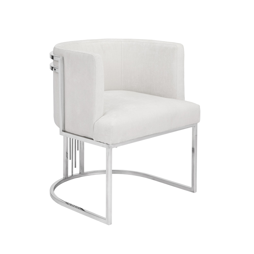 Theo Chair: Contesssa Vanilla fabric color